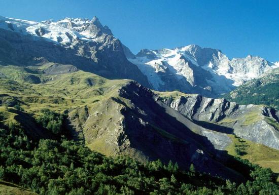 Le massif de la Meije depuis le Chazelet