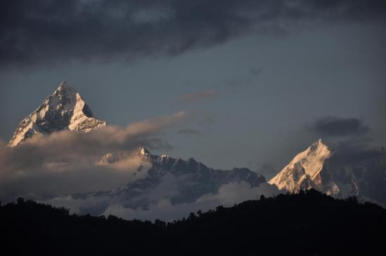 Machhapuchchhre et Annapurna IV vus depuis Pokhara