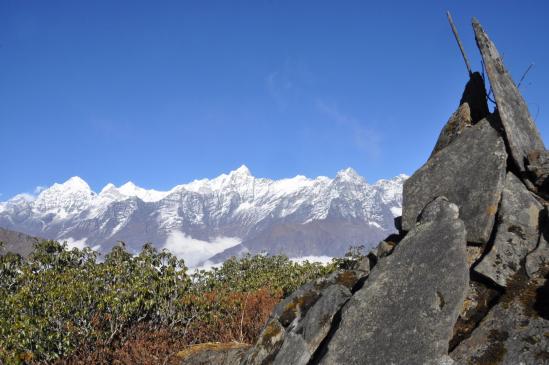 Sur la Shagmanan Ragpo danda, de l'Everest au Gongla