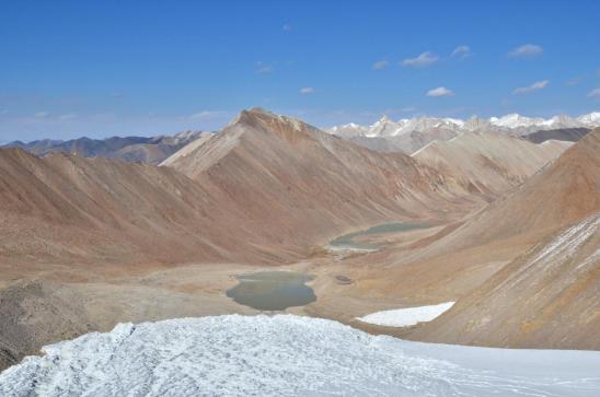 Zoom sur la vallée glaciaire de la Kekyap khola et le Mustang himal