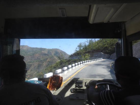 A bord de l'autobus entre Manthali et Sindhuli