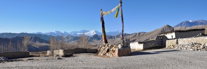 Arka, village sur la route de Lo Monthang au Tibet