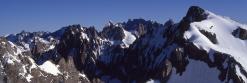 La Roche Faurio vue depuis l'itinéraire d'ascension du Dôme de Neige des Ecrins