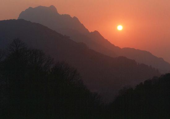 Coucher de soleil à Marignana