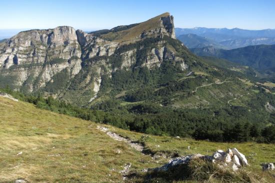 Les Trois Becs vus depuis la crête de Grazonnière