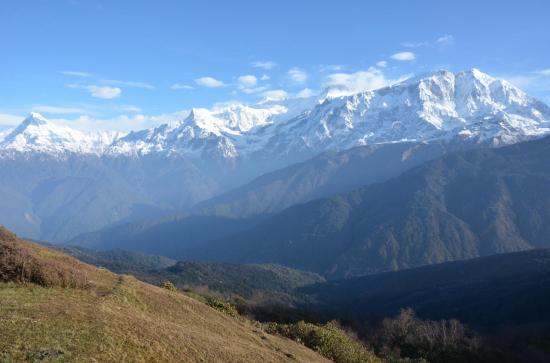 Le Lamjung himal depuis Chomro Dharmasala