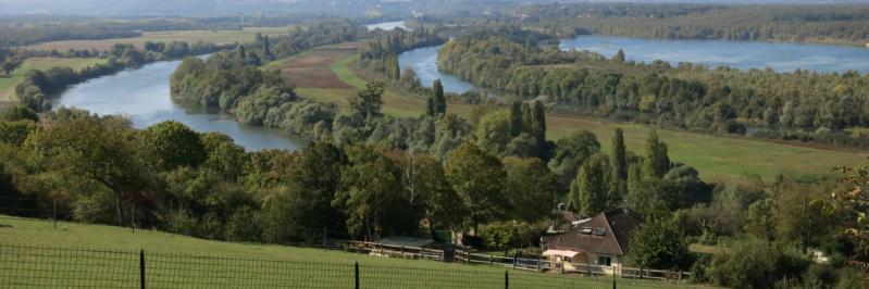 Les boucles de la Seine à l'approche de Vétheuil