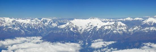 Le massif de l'Annapurna vu d'avion