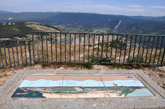 Table d'orientation au sommet du Gros Cerveau