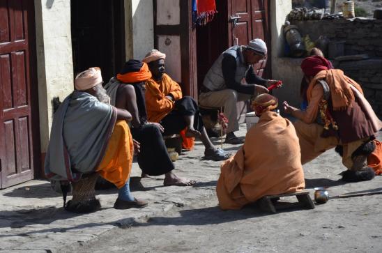 Pélerins hindouistes à Muktinath