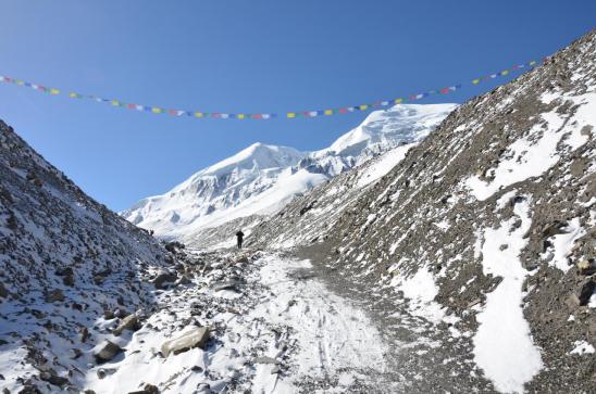 Lors de la montée au Thorong La, passage de la barrière des 5000m