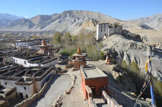 Vue de Tsarang depuis la gompa