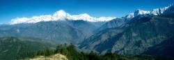 Le belvédère de Poon Hill : Dhaulagiri I et Nilgiri