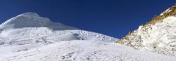 Le col du Tesi Lapsa et le sommet du Parchamo