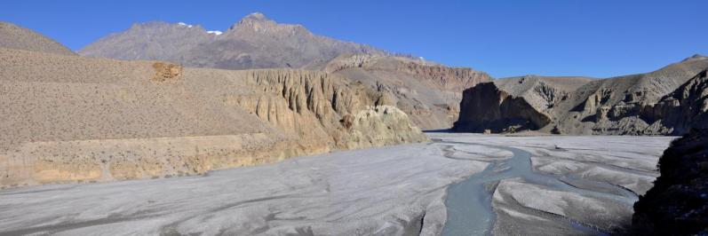 La vallée de la Kali Gandaki entre Kagbeni et Tangbe