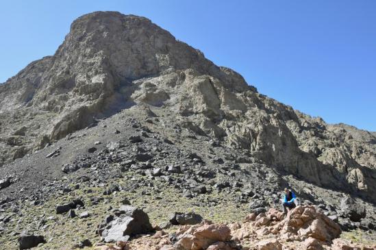 La face N de l’Angour depuis le tizi n’Itbir