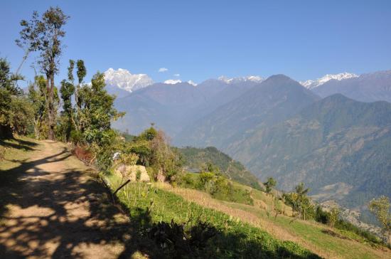 Le Gaurisankar vu du col entre Laduk et Bulung