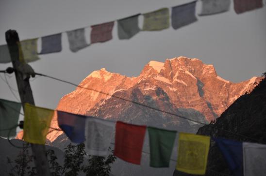 Coucher de soleil sur le Gaurisankar