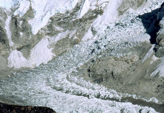 L’icefall au camp de base de l’Everest
