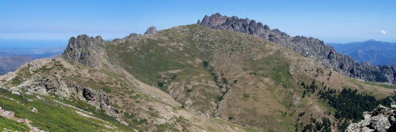 Les aiguilles de Popolasca vues depuis la bocca di Bella Bona