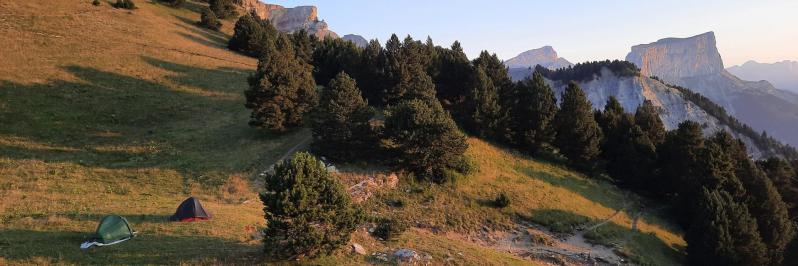 Bivouac au Pas de l'Essaure (Haute route du Vercors 2023)