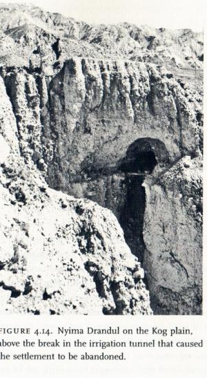 Le canal d'irrigation de Kog maintenant détruit (source Charles Ramble)