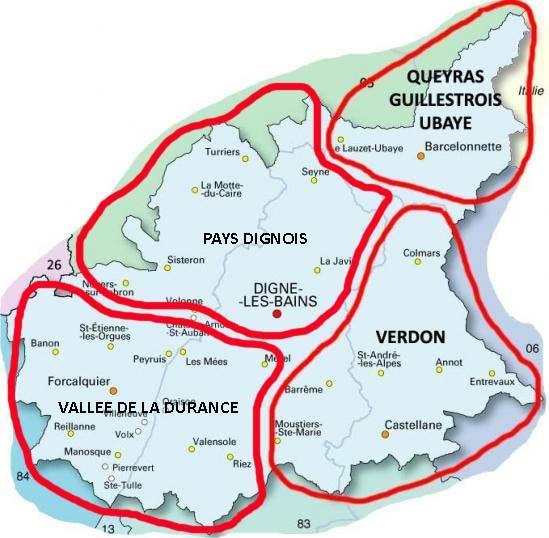 Carte alpes de haute provence
