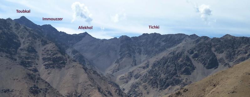 Chaine du Toubkal au Tichki