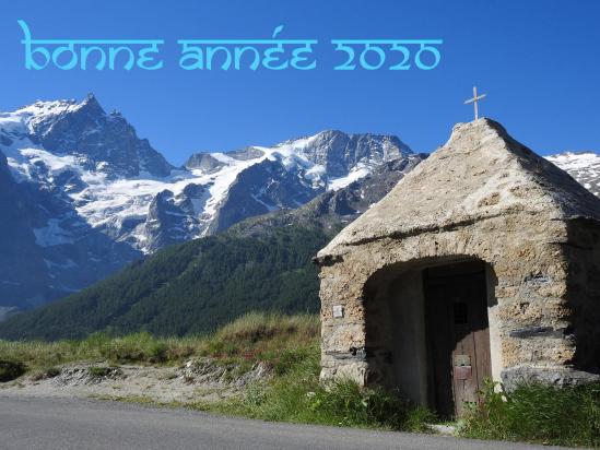 Le massif de la Meije vu depuis l'oratoire du Chazelet