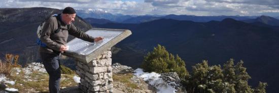 A la Croix du Vellan en février 2016 à la découverte de la Drôme vercusienne