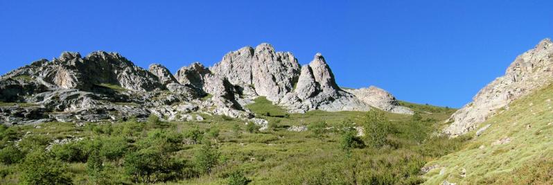 La Dent d'Asco vue depuis la bocca di Traunatu