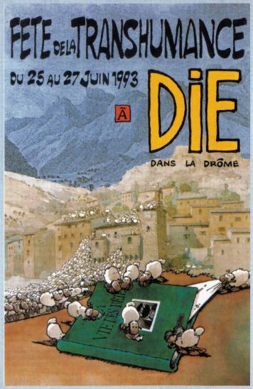 Affiche de la fête de la transhumance de Die en 1993