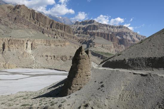 Sur la piste entre Chhusang et Tangbe