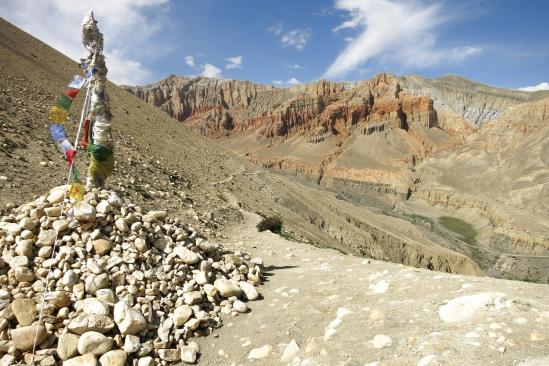 Sur le sentier-balcon entre Dhakmar et Ghemi