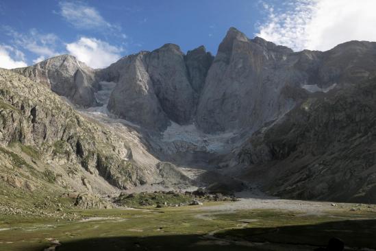 La face N du Vignemale vue depuis le pla des oulettes de Gaube