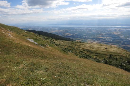 Depuis le col du Grand Crêt, on domine le Pays de Gex