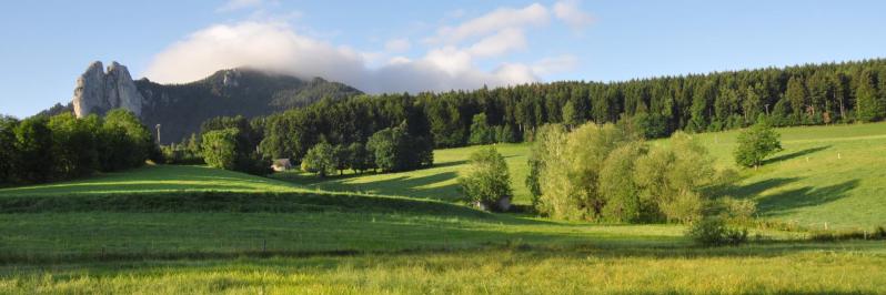 Les 3 Pucelles vues depuis La Rochetière