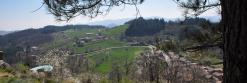 Le village de Chalencon vu depuis l'oppidum