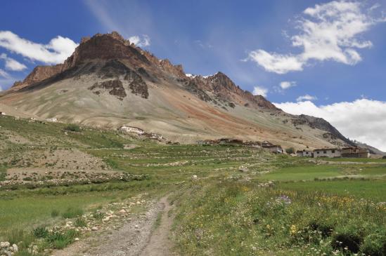 Kargyak, dernier village de la vallée agraire de la Lung Nag Chu