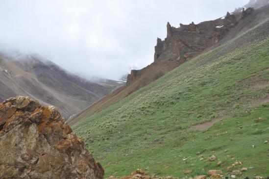 Sur le chemin de Kargyak au Surichun La, passage du col à 4820m