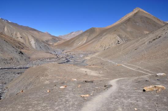 Descente dans la vallée de la Thangsang khola