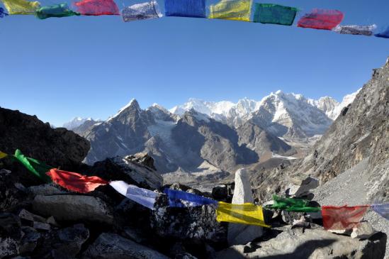 Depuis le Kongma La, Cho Oyu et Lobuche