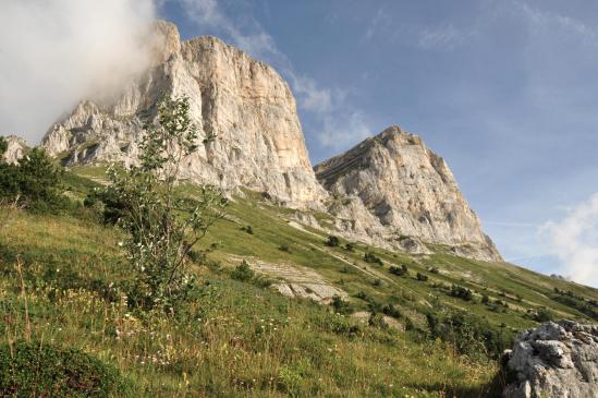 Entre le col de l'Arzelier et le col Vert, on passe sous les Deux Soeurs, Agathe et Sophie