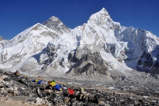 Depuis le Kalapattar, le somptueux triptyque Lho La, Sagarmatha et Nuptse