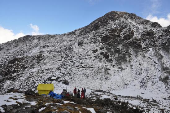 Le camp sous le sommet du Baramji