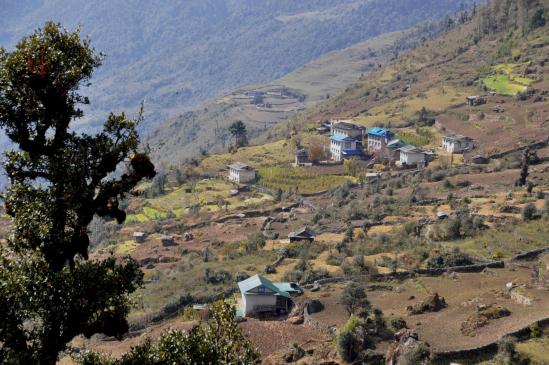 Arrivée au village sherpa de Lachhewar