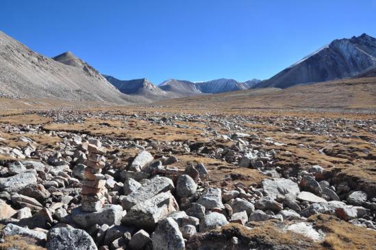 Remontée de la vallée de la Nakhkren khola et toujours pas d'Araniko Chuli...