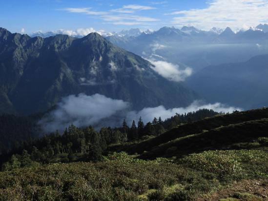 Le Changla himal vu depuis l'alpage de Lama Chaur