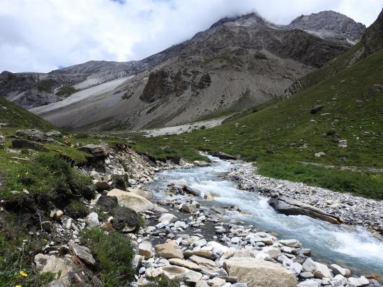 Remontée de la vallée de la Ghyampo Kapuwa khola