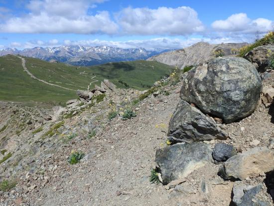 Une bombe de basalte au bord du chemin